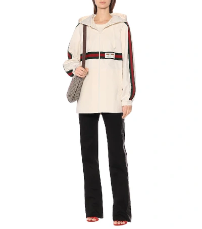 Shop Gucci Cotton Jacket In Beige