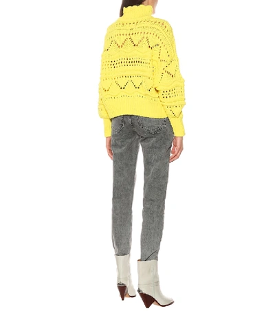 Shop Isabel Marant Étoile Naka Cotton-blend Sweater In Yellow