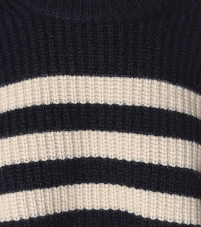 Shop Khaite Dotty Striped Cashmere Sweater In Blue