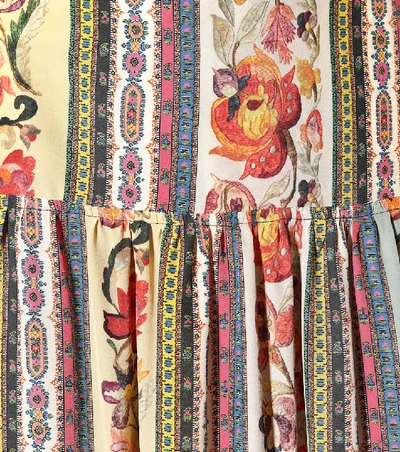 Shop Etro Printed Silk Maxi Skirt In Multicoloured