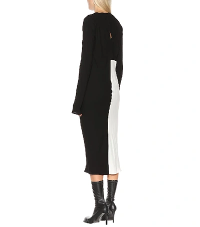 Shop Haider Ackermann Two-tone Midi Dress In Black