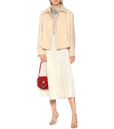 Shop Chloé Wool-blend Coat In Beige