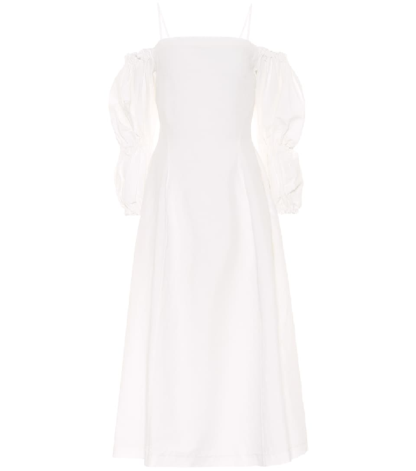 linen cotton midi dress