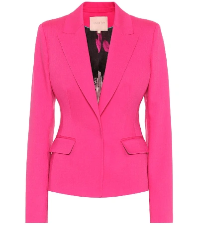 Shop Roksanda Varona Wool-blend Blazer In Pink