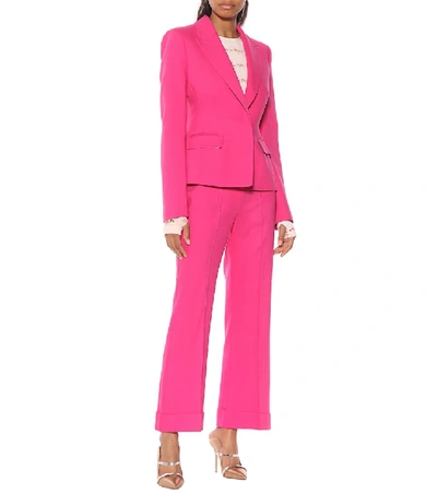 Shop Roksanda Varona Wool-blend Blazer In Pink