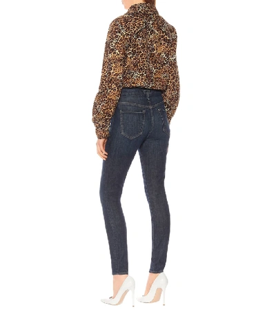 Shop Mother Looker High-rise Skinny Jeans In Blue