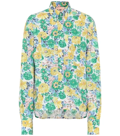 Shop Plan C Floral Cotton Poplin Shirt In Multicoloured