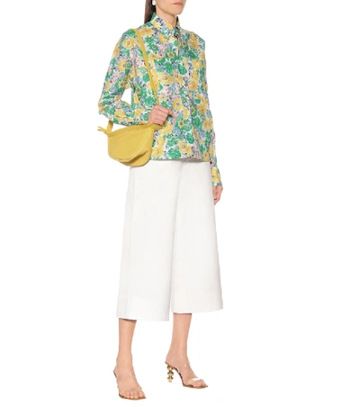 Shop Plan C Floral Cotton Poplin Shirt In Multicoloured