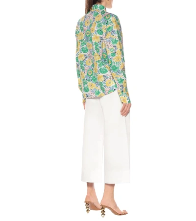 Plan C Floral Print Duchesse Overshirt In Multicoloured