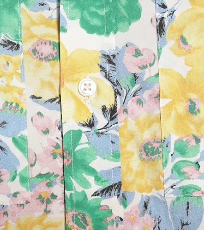 Plan C Floral Print Duchesse Overshirt In Multicoloured