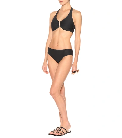 Shop Heidi Klein Core D-g U Bar Halter Bikini Top In Black