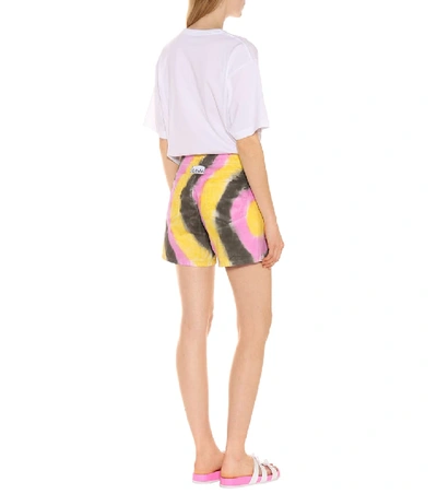 Shop Ganni Denim Shorts In Multicoloured