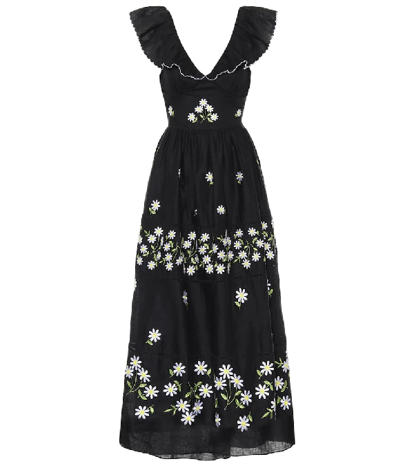 black linen maxi dress