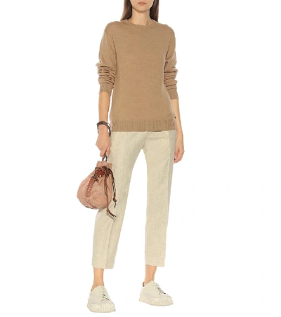 Shop Jil Sander Virgin Wool Sweater In Beige