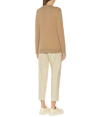 Shop Jil Sander Virgin Wool Sweater In Beige