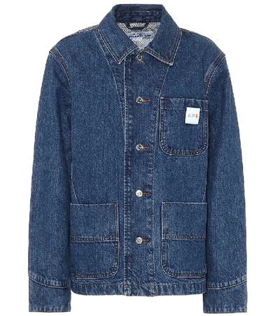 Shop Apc X Carhartt Denim Jacket In Blue