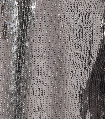Shop Galvan Stardust Sequined Fringe Jacket In Silver