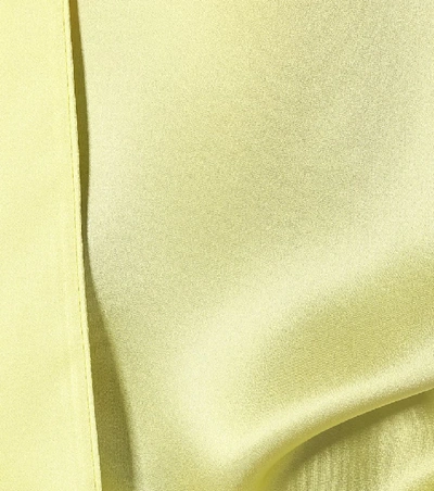 Shop Balenciaga Silk-satin Blouse In Yellow