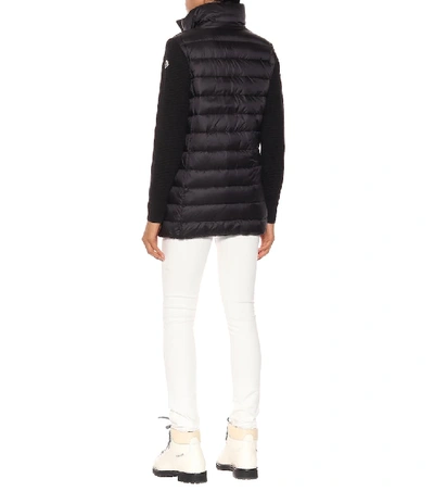 Shop Moncler Wool And Down Jacket In Black