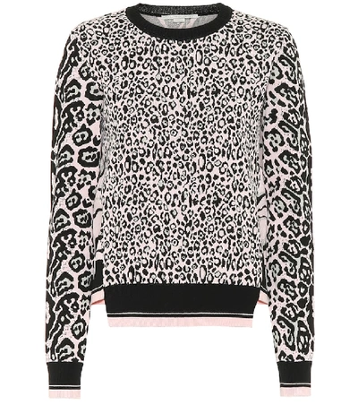 Shop Stella Mccartney Animal-jacquard Sweatshirt In Pink