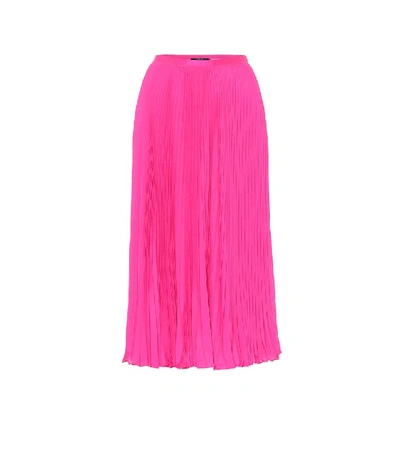 Shop Polo Ralph Lauren Pleated Midi Skirt In Pink