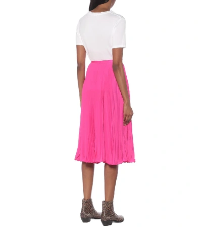 Shop Polo Ralph Lauren Pleated Midi Skirt In Pink