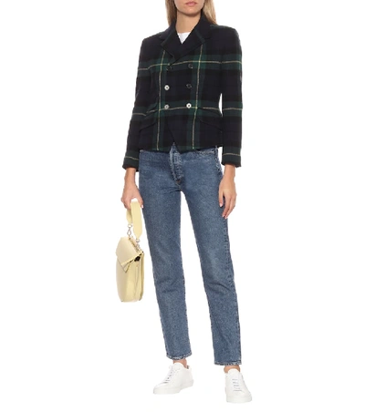 Shop Polo Ralph Lauren Checked Wool-blend Jacket In Blue