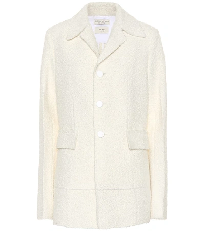 Shop Bottega Veneta Wool-blend Bouclé Jacket In White