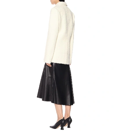 Shop Bottega Veneta Wool-blend Bouclé Jacket In White