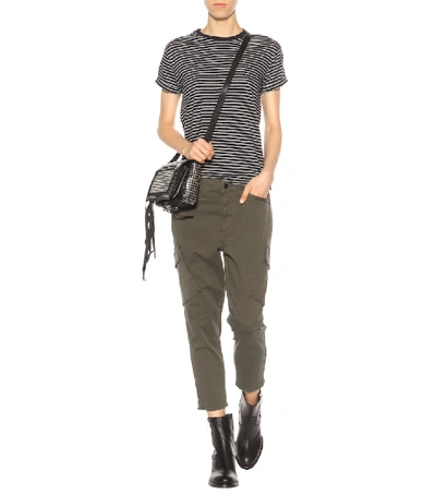 Shop J Brand Margho Mid-rise Cargo Jeans In Green
