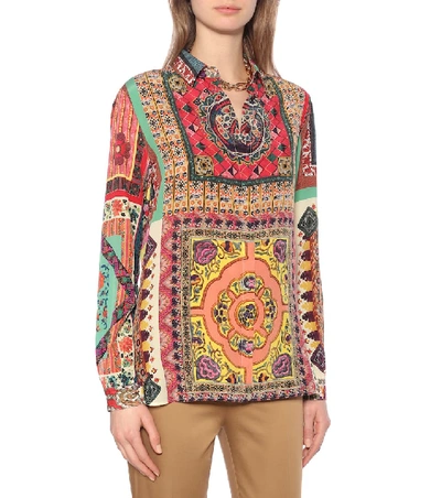 Shop Etro Printed Silk Shirt In Multicoloured