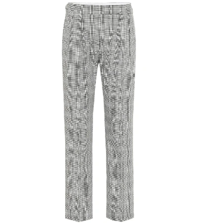 Shop Max Mara Fibra High-rise Straight Pants In Grey