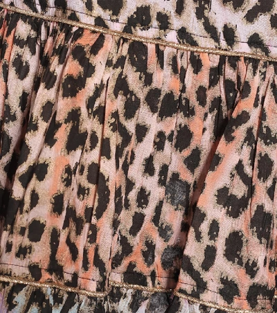 Shop Juliet Dunn Leopard-print Cotton Minidress In Multicoloured
