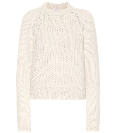 Shop Chloé Wool And Cashmere Sweater In White