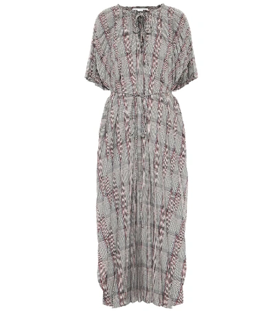 Shop Stella Mccartney Check Wool-blend Dress In Grey