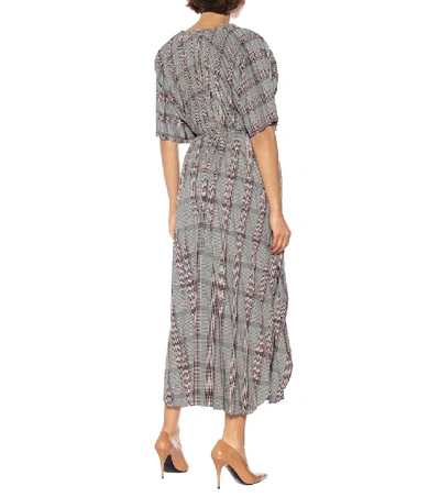 Shop Stella Mccartney Check Wool-blend Dress In Grey