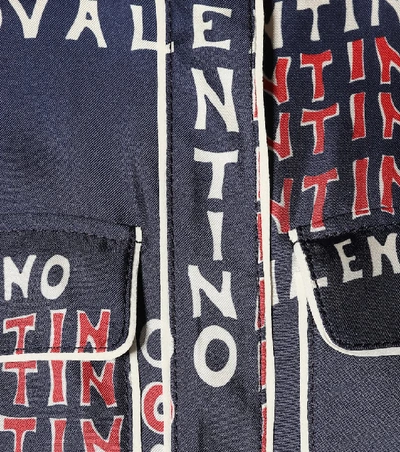 Shop Valentino Printed Silk Twill Jumpsuit In Multicoloured