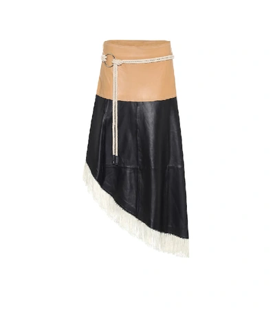 Shop Stand Studio Amelia Leather Midi Skirt In Black