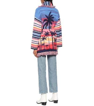 Shop Alanui Malibu Sunset Stretch-cashmere Cardigan In Multicoloured