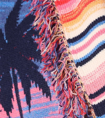 Shop Alanui Malibu Sunset Stretch-cashmere Cardigan In Multicoloured