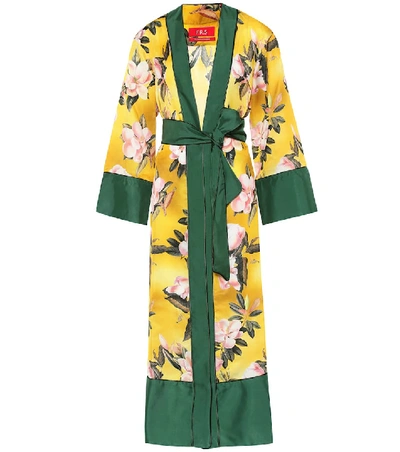 Shop F.r.s For Restless Sleepers Nomos Floral Jacket In Yellow