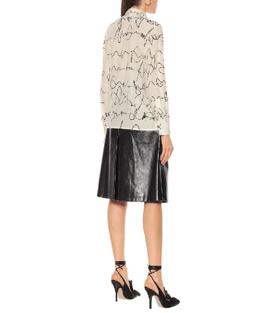 Shop Victoria Beckham Printed Silk Crêpe De Chine Blouse In White