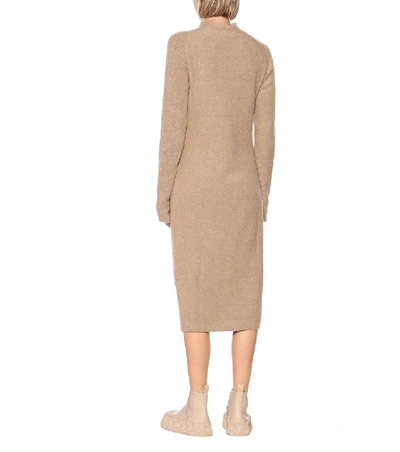 Shop Jil Sander Cashmere-blend Midi Dress In Beige