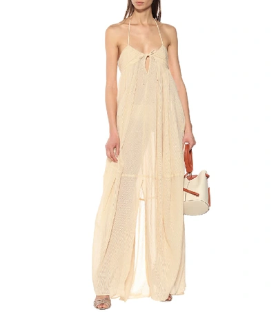 Shop Jacquemus La Robe Calci Cotton Dress In Beige
