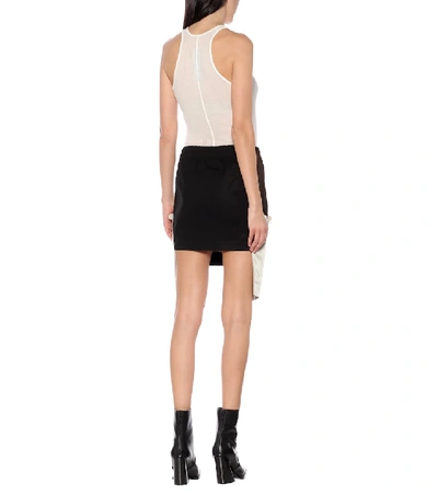 Shop Rick Owens Les Asymmetric Miniskirt In Black