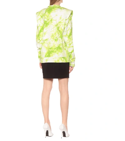 Shop Versace Tie-dye Cotton Sweatshirt In Green