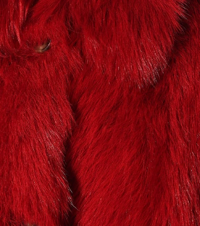 Shop Red Valentino Reversible Shearling Jacket In Red
