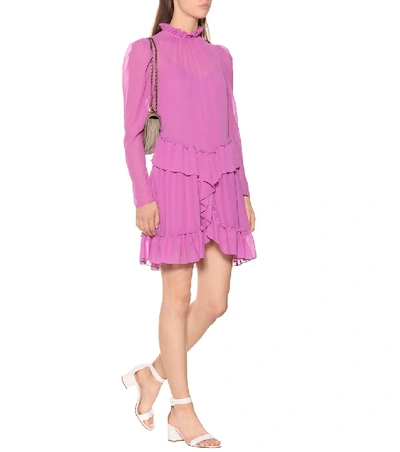 Shop See By Chloé Georgette Minidress In Purple