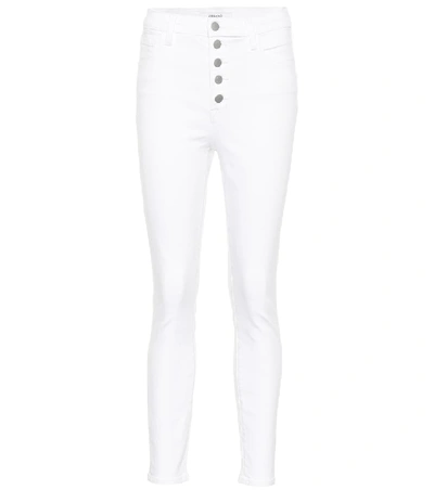 Shop J Brand Lillie High-rise Cropped Jeans In White