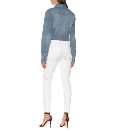 Shop J Brand Lillie High-rise Cropped Jeans In White